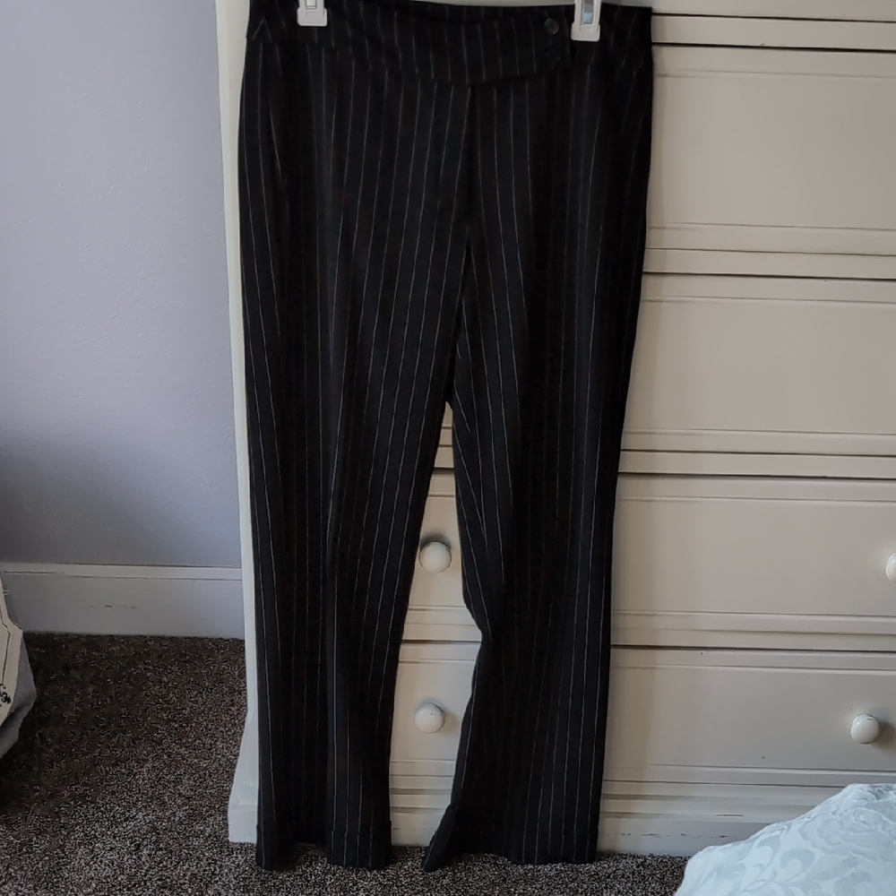 Ninety Charcoal Pinstripe Pants